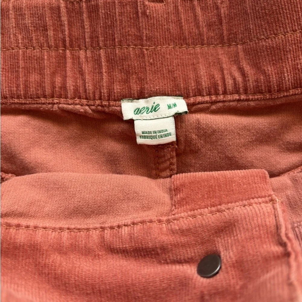Aerie Terracotta Button-Front A-Line Skirt